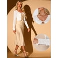 thumbnail image 2 of DARING DIVA Bolero Sheer Textured Crop Cardigan Shrug M White, 2 of 6
