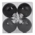 thumbnail image 1 of Vickerman M151417 4 in. Black Shiny & Matte Mirror Ball Christmas Ornament 4 per Box, 1 of 3