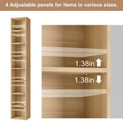 Homfa 8-Tier Wood Bookcase, 71 Tall Storage Cube Organizer with Adjustable Shelves, Nature