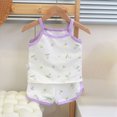 thumbnail image 2 of mgoYE Toddler Baby Boy Clothes 6M-7T Cotton Camisole Cute Tank Tops Sleeveless Undershirt Shorts Set Flower Clothes|Purple 4-5 Years, 2 of 5