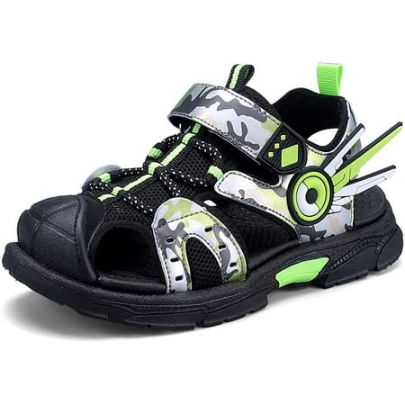 

KAQ Boys Girls Closed-Toe Athletic Sandals Little Kid Outdoor Summer Water Sports Sandals for Walking Hiking