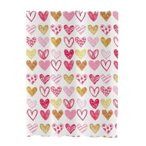 JeashCHAT Valentine's Day Shower Curtain, Valentines Theme Heart Shower Curtain for Bathroom, Waterproof Fabric Cloth Shower Curtain, Wedding Anniversary Bathroom Bathtub Decor, 70.87" x 35.43"