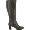 thumbnail image 2 of Giani Bernini Womens Adonnys Faux Leather Block Heel Knee-High Boots, 2 of 3