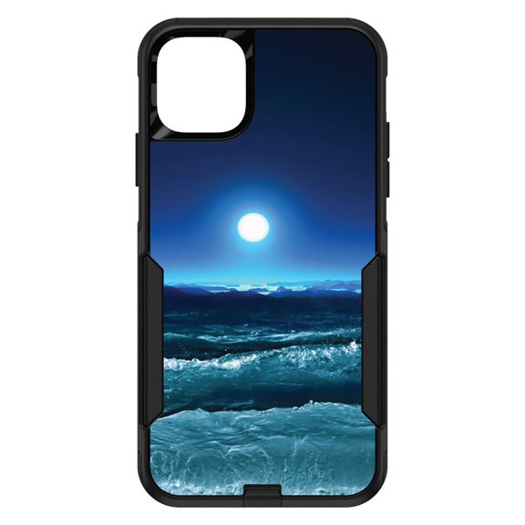 DistinctInk Custom SKIN / DECAL compatible with OtterBox Commuter for iPhone 11 (6.1" Screen) - Moonlit Ocean Waves