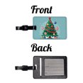 thumbnail image 4 of Christmas Patriotic Tree Ornaments Subtle Faux Leather Travel Luggage Tag, 4 of 7