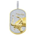 thumbnail image 2 of Unisex 14K Yellow Gold Finish Taurus Bull Zodiac Sign Astrology Horoscope Charm Baguette & Round Cut Diamond Pendant, 2 of 2