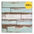 thumbnail image 3 of 10pcs 3D Faux Wood Wall Panels 11.8"x11.8", PVC Peel and Stick Self-Adhesive Tiles for Living Room Accent Farmhouse Wall Decor, 3 of 10