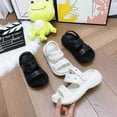 thumbnail image 4 of Girls Fashion Solid Color Breathable Open Toe Sandals, Comfortable Lightweight Non-Slip Sandals for Indoor Outdoor Beach, Summer, 4 of 4