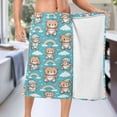 thumbnail image 5 of Mens Shower Wrap Adjustable Bath Wrap Towel Body Towels for Gym Shower Sauna Spa Bear with Hat and Rainbow 60x28, 5 of 7