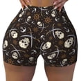 thumbnail image 2 of Haiem Pirate Skulls No Front Seam Biker Shorts for Women Yoga Workout Gym Bike Shorts with Tummy Control Moisture-Wicking-XX-Large, 2 of 9