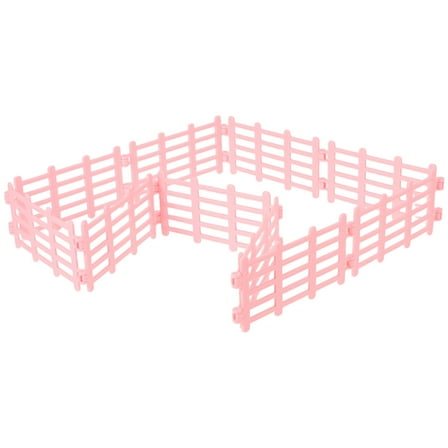 ELAYARD Miniature Plastic Dollhouse Fence Decorative Model for Kids Room Decor and Craft Projects