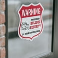 thumbnail image 4 of 24 Hour Surveillance Shield Sign Warning Protected By Bulldog Security (2 Pack) 18 inch X 18 inch Shield Shaped Heavy Duty 3.2 mil Vinyl Decals Weather Resistant, UV Protected Made in, 4 of 6
