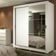 thumbnail image 2 of Ropero Closet Madesa Dallas Plus 2 Puertas Corredizas con Espejo 4 Cajones con Pies Blanco, 2 of 5