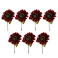 thumbnail image 1 of 7 piezas de girasoles artificiales Cateissary Rojo, 1 of 6