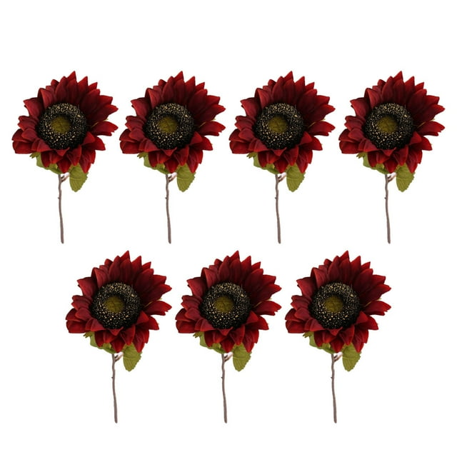Girasoles artificiales Bearachild 7 piezas decoración de fiesta hogar Rojo