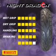 thumbnail image 3 of Pirelli Night Dragon 110/90-19 M/C 62H TL Cruiser Motorcycle Front Tire - Superior Traction & Handling for High-Performance Cruisers w/ Keychain, 3 of 8