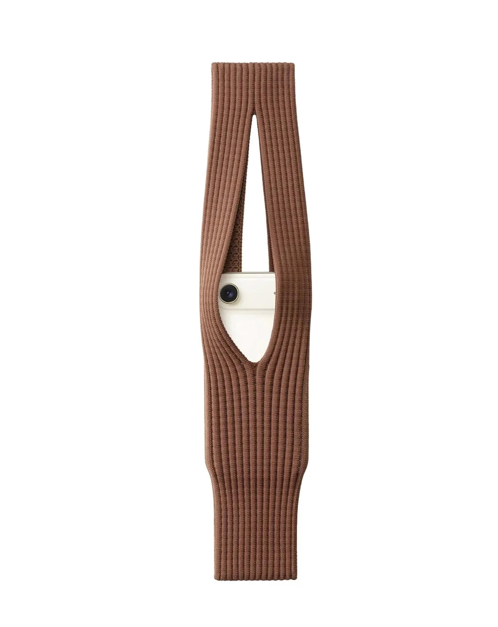 Long SmoothKnit Carry Sleeve for Phones - Cinnamon
