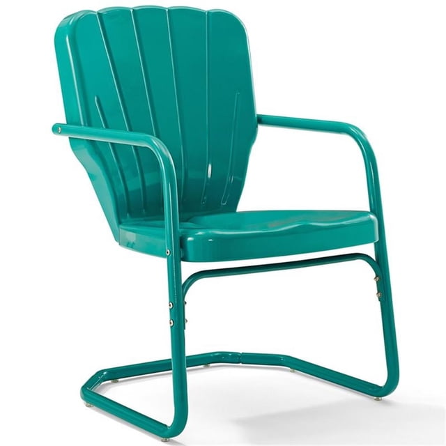 Crosley Furniture Ridgeland Chaise de Patio en Métal Turquoise (Ensemble de 2)