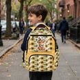 thumbnail image 5 of Jeiento Kids School Backpack for Boys & Girls Sunflower Cowboy Highland Cow 17 Inch Backpack Large Capacity Multi-Pocket School Bag for Elementary, Travel, Back to School Supplies, 5 of 7