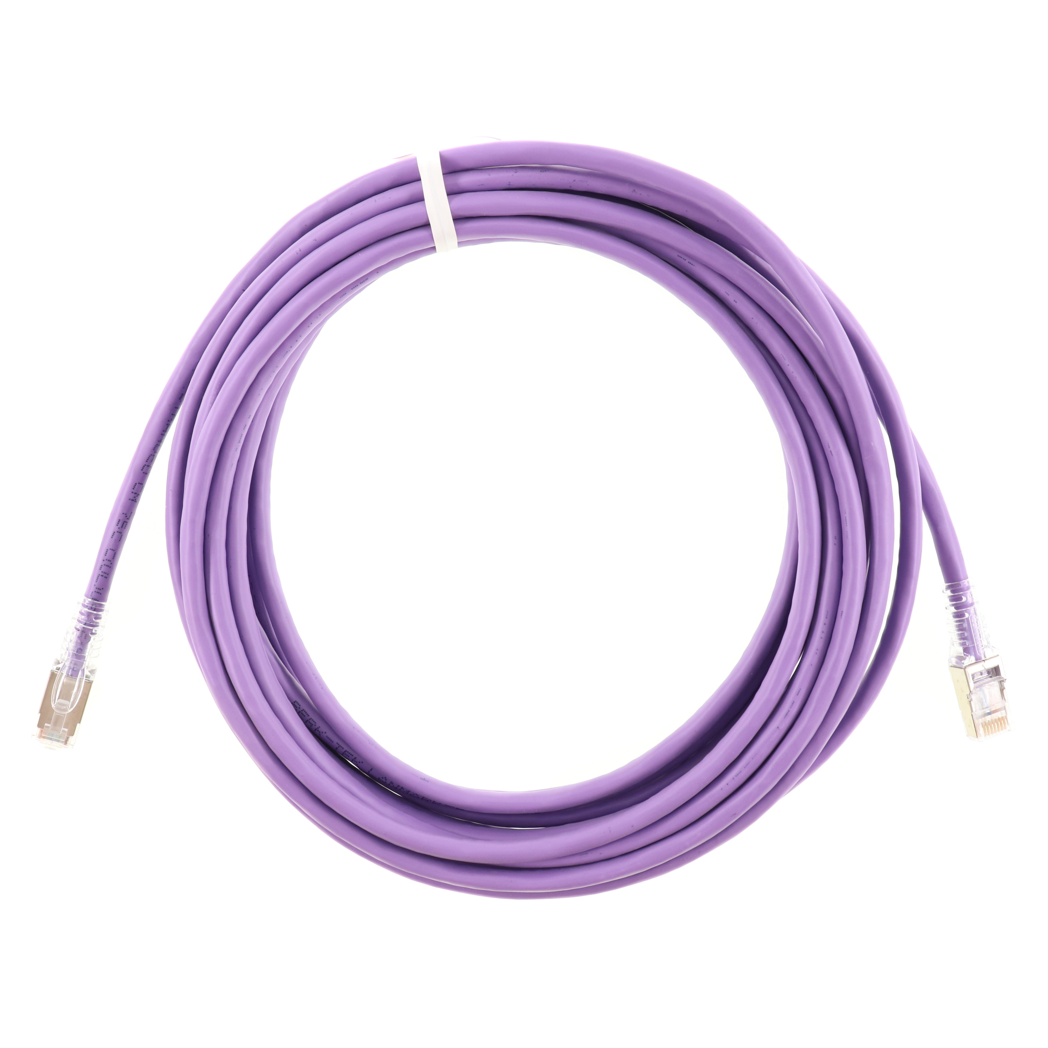Leviton 6S56020V AtlasX1 Category6 Shielded Patch Cable, STP, CAT6, RJ45 to RJ45, Violet, 20