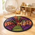 thumbnail image 5 of Deeceymbur Striped Spider Web Doormat Spooky Round Rug for Halloween Indoor Decor, 5 of 6