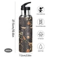 thumbnail image 5 of ALAZA Highland Cows Flower Water Bottle Insulated Flask Stainless Steel Straw Lid 20 oz, 5 of 6