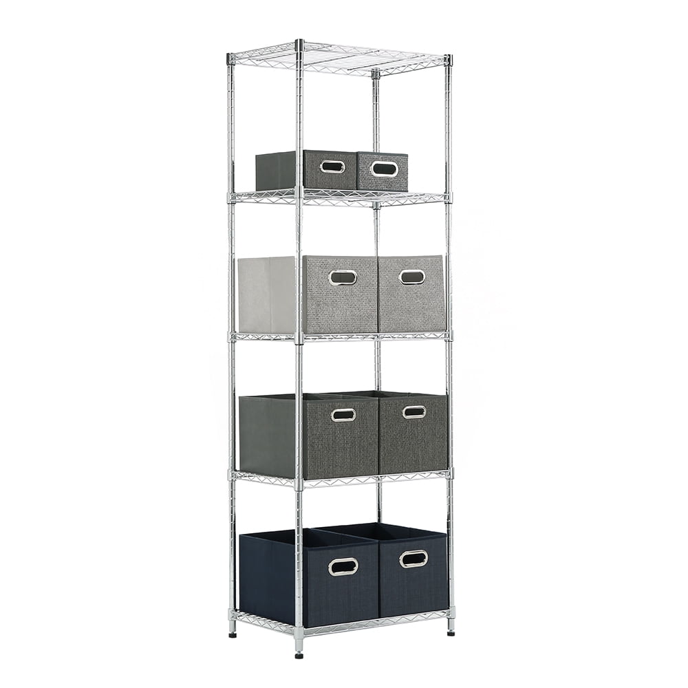 5 tier chrome shelving 15.7x23.6x71.4in