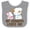 Heather and White, variant on Inktastic My Grandpa Loves Me Girls Girls Baby Bib