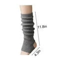 thumbnail image 6 of Deago 2 Pairs Women Ballet Leg Warmers Ribbed Knit Stirrup Leg Warmers for Women Winter Extra Soft Long Socks for Yoga Dance (Gray), 6 of 8