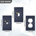 thumbnail image 7 of Yayeee Duplex Wall Plate 1-Gang 4.5"x2.7" Home Receptacle Light Switch Decorative Outlet Cover, White Cat Planet, 7 of 7