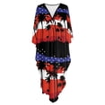thumbnail image 6 of XYZCANDO Kaftan Dresses Plus Size Swimsuit Coverup Summer Bathing Suit Caftan Loungewear Beach Dress Bikini Cover Up Oversized Beach Robe Hawaiian Dresses Flowy Resort Wear, Coconut Tree US Flag, 6 of 7