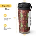 thumbnail image 4 of Christmas 18oz Double Drinking Coffee Mug – Vacuum Insulated Stainless Steel Travel Cup with Leakproof Lid, 316 Steel Thermos Tumbler for Hot & Cold Beverages, 4 of 7