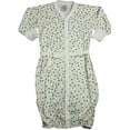 thumbnail image 3 of Sara's Prints - Baby Girls Long Sleeved Convertible Coverall 6718-0-6Months (White Leaves), 3 of 3