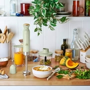 Beautiful Cordless Immersion Blender with Chopper, Whisk & Measuring Cup, Sage Green by Drew Barrymore