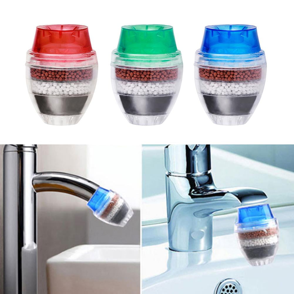 Activated Carbon Water Filter Round Faucet Tap Water Clean Purifier Kitchen 