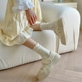 thumbnail image 2 of Xiao Hua 10 pares de calcetines finos de algodón para mujer, suaves y hasta el tobillo (Beige A03), 2 of 2