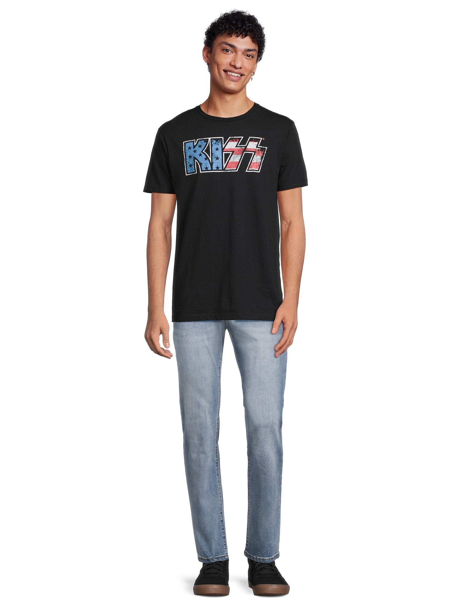 Kiss Men's and Big Men's American Rock Band Graphic Tee, Sizes S-3XL
