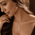 thumbnail image 3 of VEEDOFA October Birthstone Necklace for Women, 12 Month Round Cut Infinity Pendant, Silver Plated Tone Birthday Jewelry Gift, 3 of 9