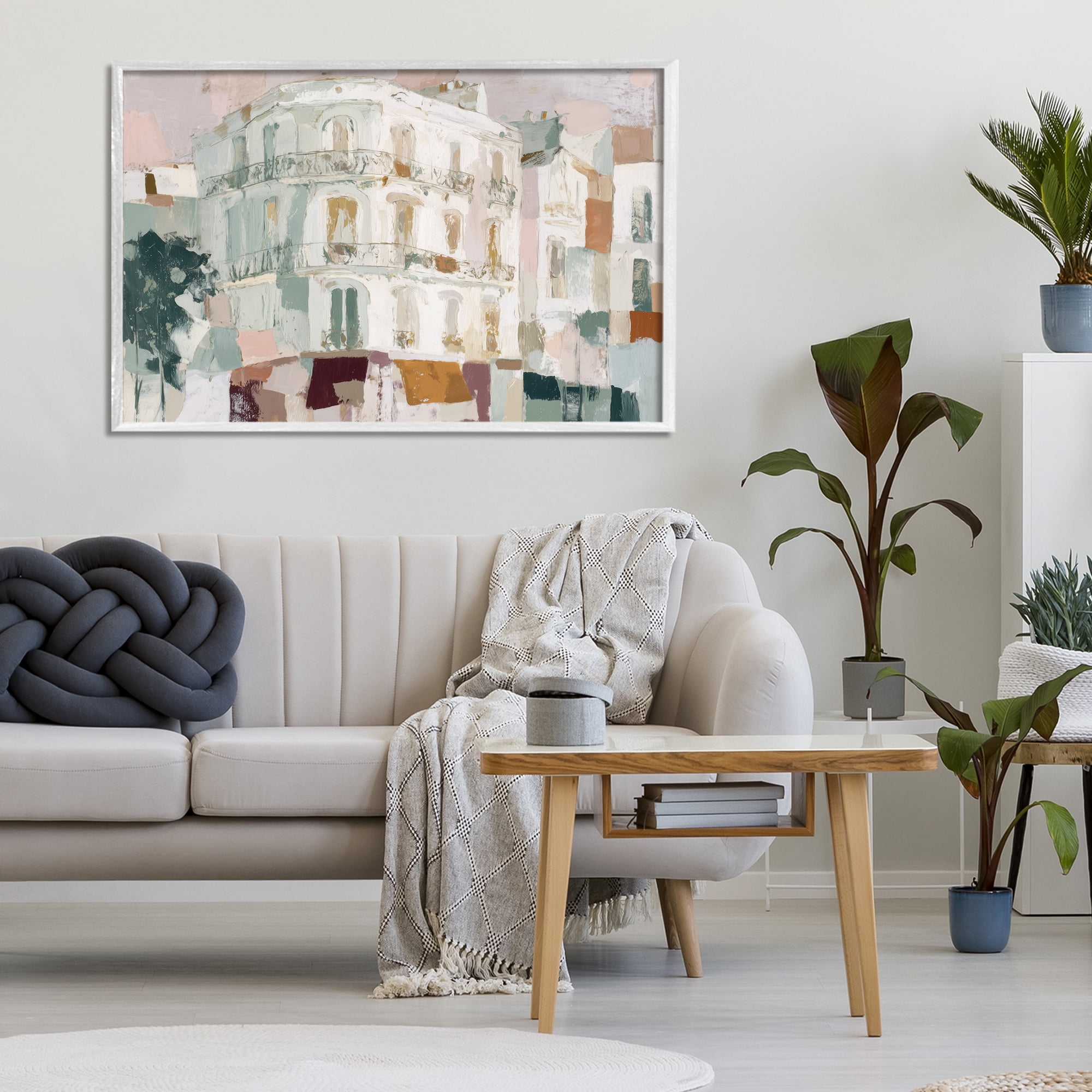 Stupell Industries Barcelona Street Corner White Framed Giclee Art, design by Chromatic Storm Studio