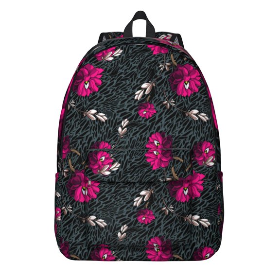 Vibrant Sunflower Floral Design Backpack with Laptop Sleeve, Spacious College Bookbag for School and Work, Durable Nylon Backpack for Everyday Use, Great Gift for All Ages