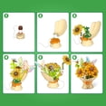 thumbnail image 6 of MAX BUILD MORE Premium LED Bouquets Collection (Yellow) by ZURU - Light-Up Floral Building Bricks Display Set for Kids Ages 8+, 6 of 10