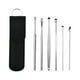 thumbnail image 2 of Ear Picks Sticks Cuchara de acero inoxidable Ear Ear Cera Removedor Lavable Viaje Polidado Curette Pickers Herramientas para el hogar Marrón 6pcs Inevent CE001348-03, 2 of 7