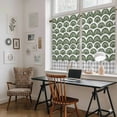 thumbnail image 5 of Sage Green Pine Leaves Tier Curtains 54 Inch Length, Abstract Geometric Gray Plaid Cafe Short Curtains for Bathroom Over Sink, Small Kitchen Curtain Light Filtering Tiered Drapes 2 Panels 27.5"Wx54"L, 5 of 8