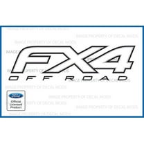 Decal Mods FX4 Off Road Decals White Truck Stickers for Ford F150 (2012, 2013, 2014) - FW (set of 2)