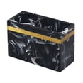 thumbnail image 3 of Porta pasta de dientes, organizador de cepillos de dientes, 2 ranuras, resina, soporte para brochas de maquillaje para Negro, 3 of 9