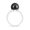 thumbnail image 2 of Angara Classic Tahitian Cultured Pearl Solitaire Ring in 925 Sterling Silver for Women | June Birthstone Jewelry for Her, 2 of 7