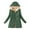 Green, variant on Honeeladyy Womens Hooded Fleece Ultra Lightweight Long Coat,Winter Warm Wateproof Zipper Slim Outwear Birthday Gifts Blue XXXXL