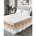 thumbnail image 4 of Maple Leaves Bed Skirt King Size 16 Inch Drop, Fall Leaf Autumn Plant Floral Wrap Around Dust Ruffle Bedskirts, Wrinkle & Fade Resistant Easy Fit Bedskirt with Adjustable Elastic, 4 of 8
