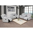 thumbnail image 2 of Pon Living Furniture Inc 2 Piece Glam Flannelette Reclining Living Room Set Grey White, 2 of 6