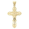 thumbnail image 4 of 14K Two Tone Gold Jesus Crucifix Cross Pendant with 3.9mm Figaro 3+1 Chain Chain Necklace - 20", 4 of 7